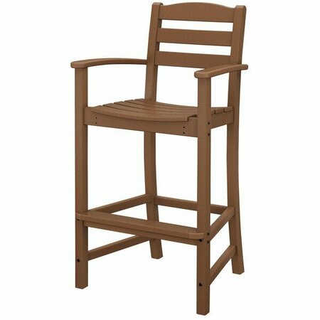 POLYWOOD TD202TE La Casa Cafe Teak Bar Height Arm Chair 633TD202TE